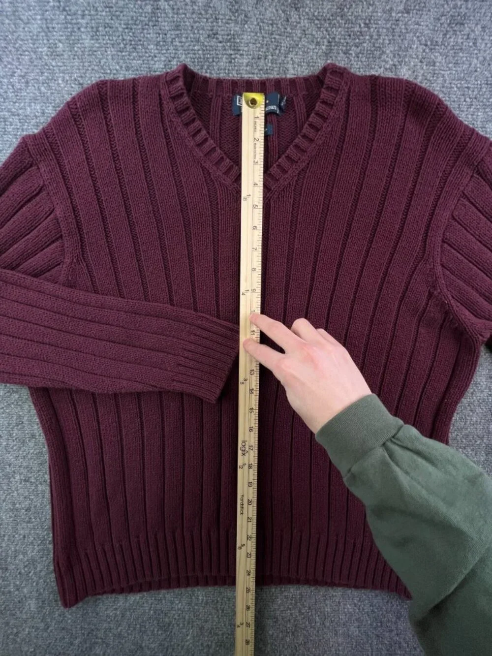 Polo Ralph Lauren Sweater Mens Pony Logo Adult XL Maroon Red Cotton